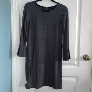 Madewell Gray Dress with Bell Sleeves